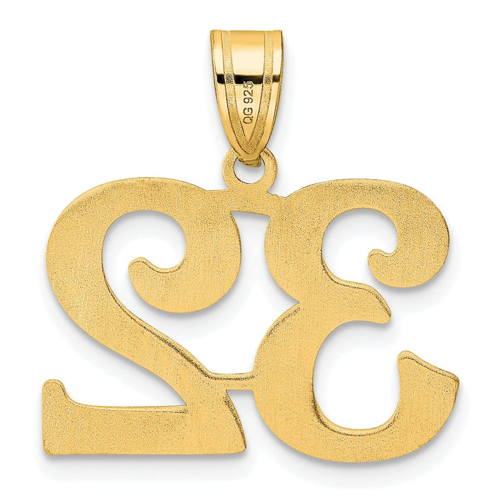 Lovely Rita's Pendants & Charms 14k Yellow Gold Polished Finish Number 32 Charm Pendant