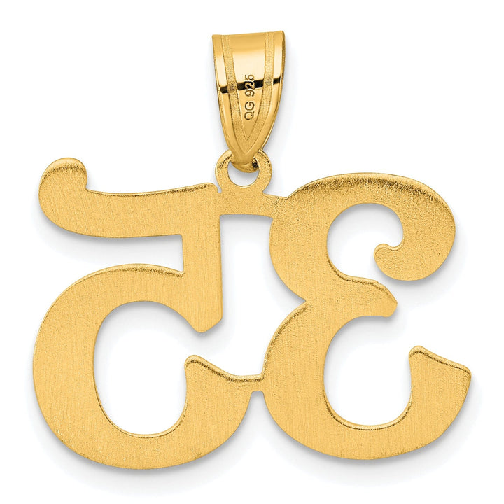 Lovely Rita's Pendants & Charms 14k Yellow Gold Polished Finish Number 35 Charm Pendant