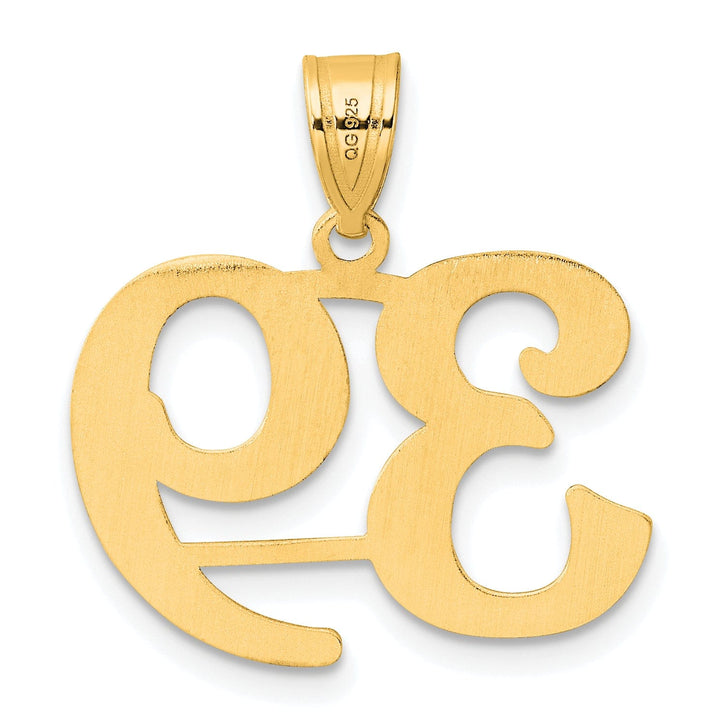 Lovely Rita's Pendants & Charms 14k Yellow Gold Polished Finish Number 39 Charm Pendant