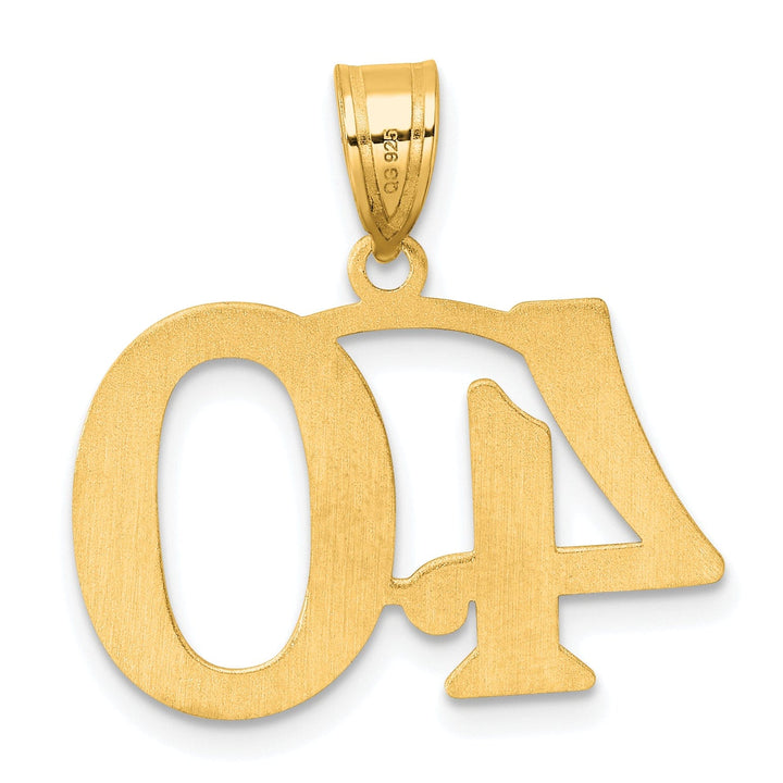 Lovely Rita's Pendants & Charms 14k Yellow Gold Polished Finish Number 40 Charm Pendant