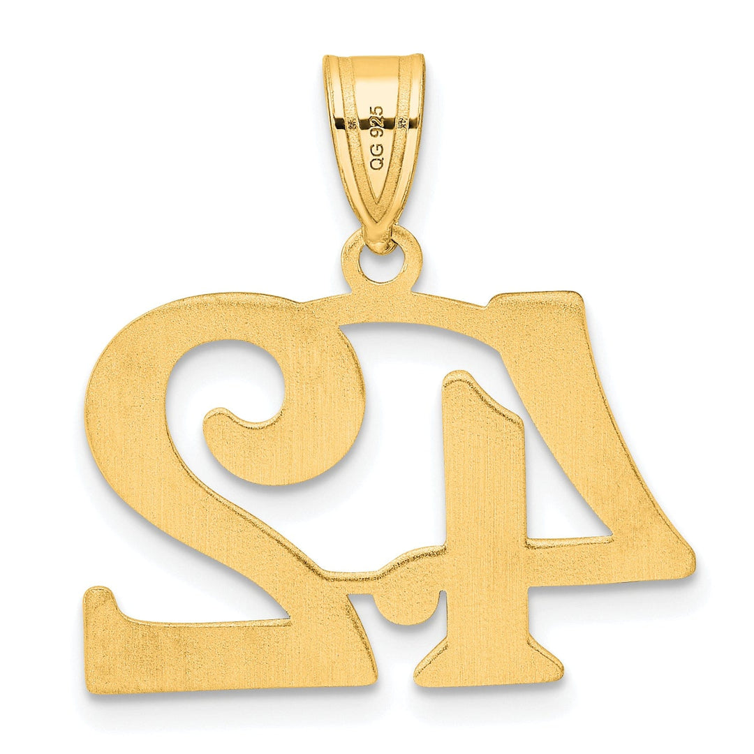 Lovely Rita's Pendants & Charms 14k Yellow Gold Polished Finish Number 42 Charm Pendant
