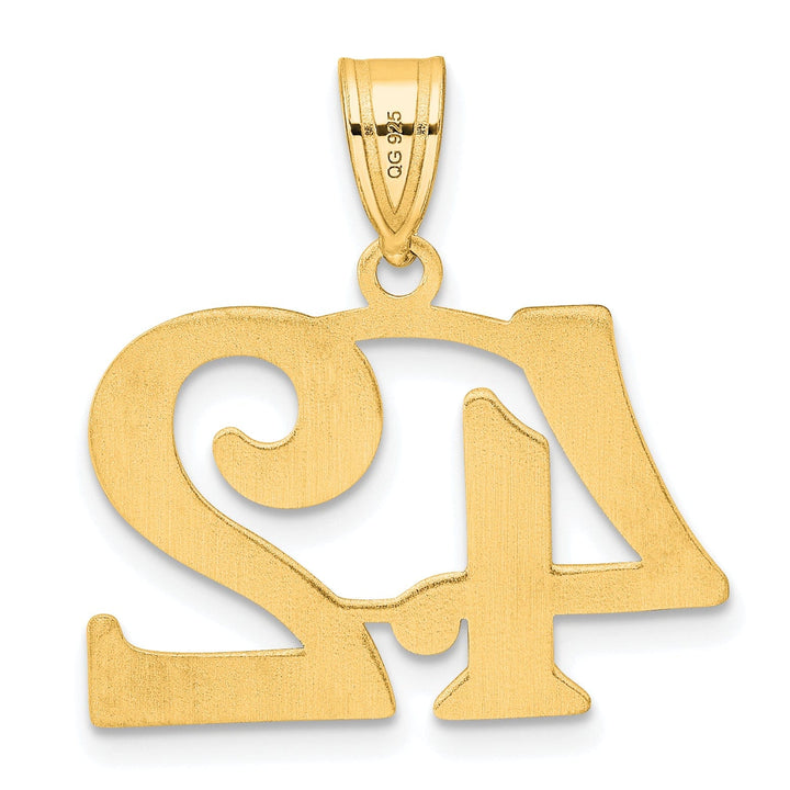 Lovely Rita's Pendants & Charms 14k Yellow Gold Polished Finish Number 42 Charm Pendant