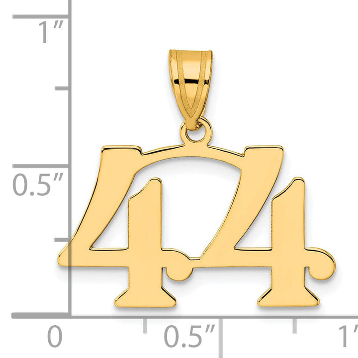 Lovely Rita's Pendants & Charms 14k Yellow Gold Polished Finish Number 44 Charm Pendant