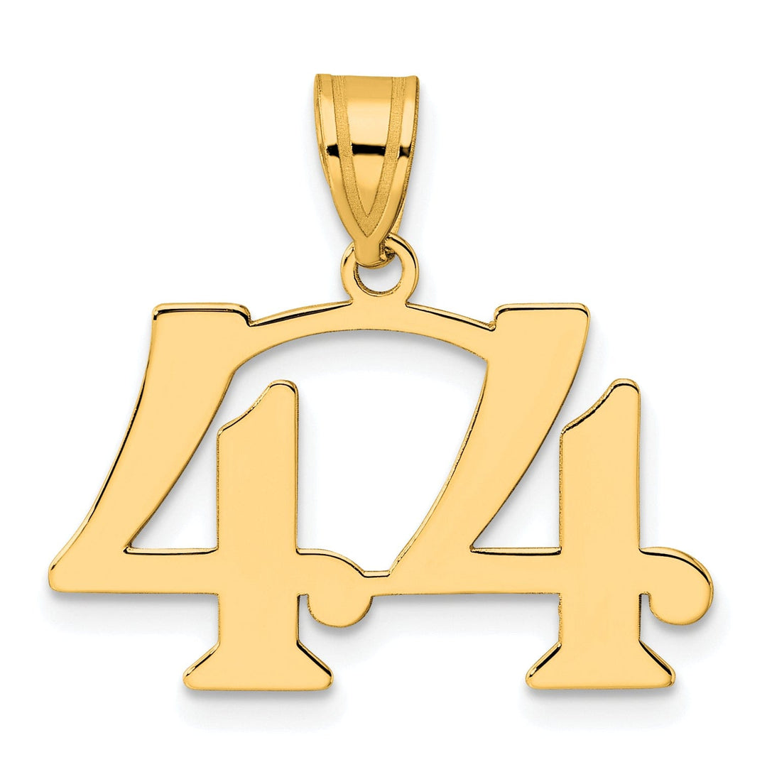 Lovely Rita's Pendants & Charms 14k Yellow Gold Polished Finish Number 44 Charm Pendant