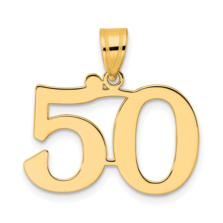 Lovely Rita's Pendants & Charms 14k Yellow Gold Polished Finish Number 50 Charm Pendant