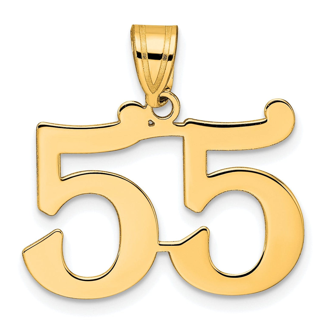 Lovely Rita's Pendants & Charms 14k Yellow Gold Polished Finish Number 55 Charm Pendant