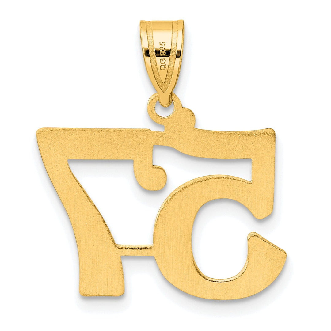 Lovely Rita's Pendants & Charms 14k Yellow Gold Polished Finish Number 57 Charm Pendant