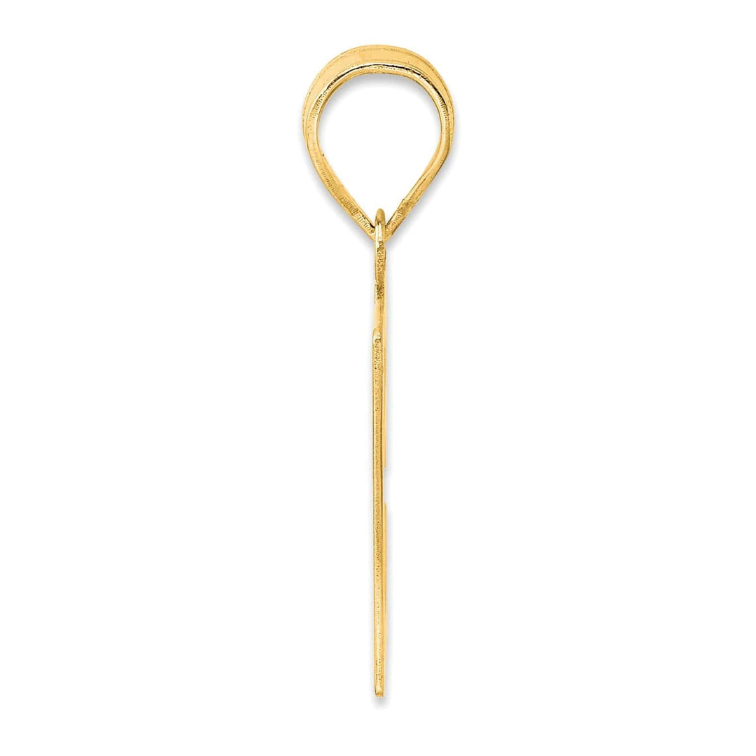 Lovely Rita's Pendants & Charms 14k Yellow Gold Polished Finish Number 57 Charm Pendant
