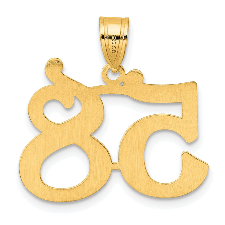 Lovely Rita's Pendants & Charms 14k Yellow Gold Polished Finish Number 58 Charm Pendant