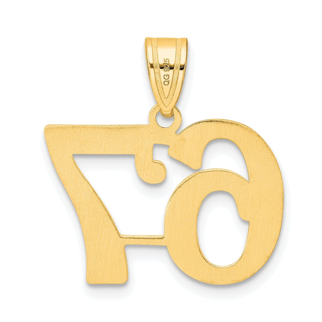 Lovely Rita's Pendants & Charms 14k Yellow Gold Polished Finish Number 67 Charm Pendant