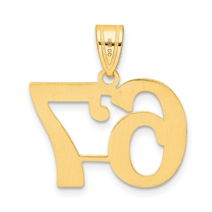 Lovely Rita's Pendants & Charms 14k Yellow Gold Polished Finish Number 67 Charm Pendant
