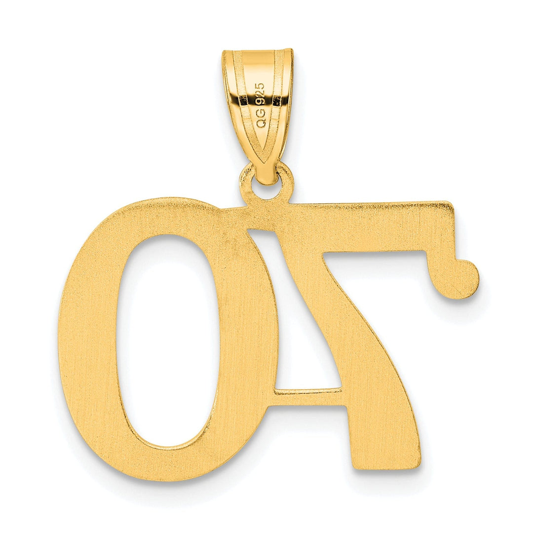 Lovely Rita's Pendants & Charms 14k Yellow Gold Polished Finish Number 70 Charm Pendant