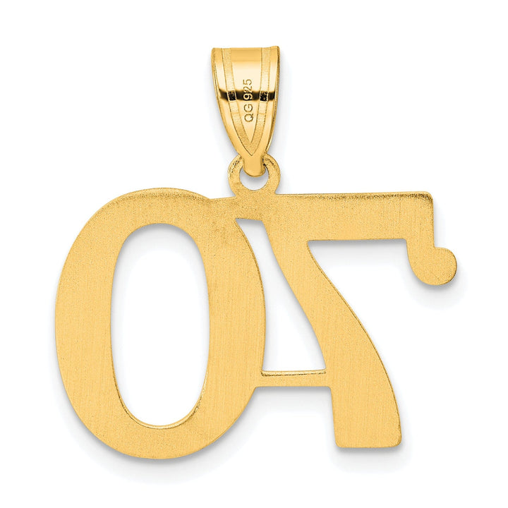 Lovely Rita's Pendants & Charms 14k Yellow Gold Polished Finish Number 70 Charm Pendant