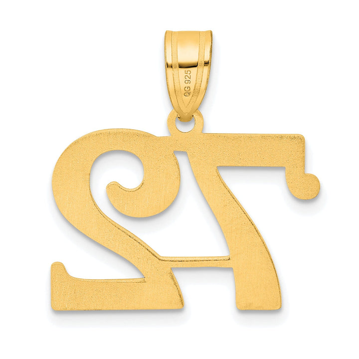 Lovely Rita's Pendants & Charms 14k Yellow Gold Polished Finish Number 72 Charm Pendant