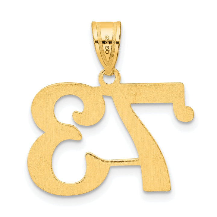 Lovely Rita's Pendants & Charms 14k Yellow Gold Polished Finish Number 73 Charm Pendant