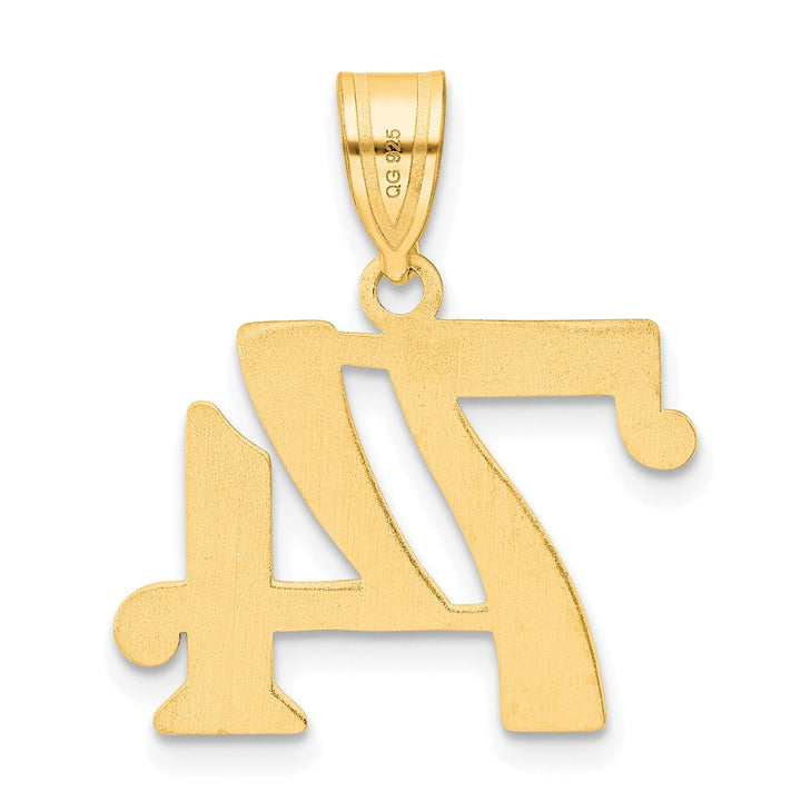 Lovely Rita's Pendants & Charms 14k Yellow Gold Polished Finish Number 74 Charm Pendant