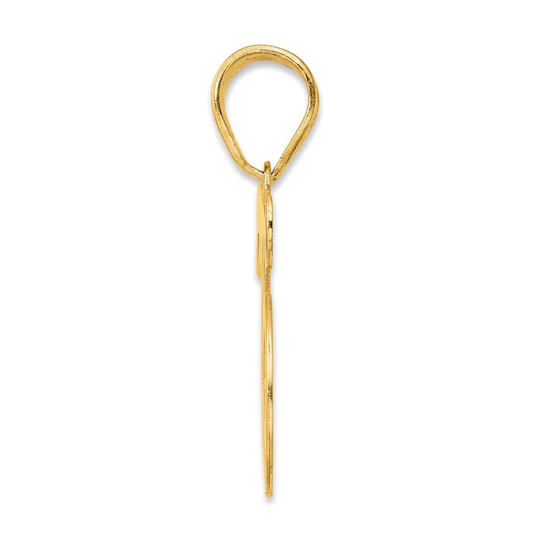 Lovely Rita's Pendants & Charms 14k Yellow Gold Polished Finish Number 75 Charm Pendant