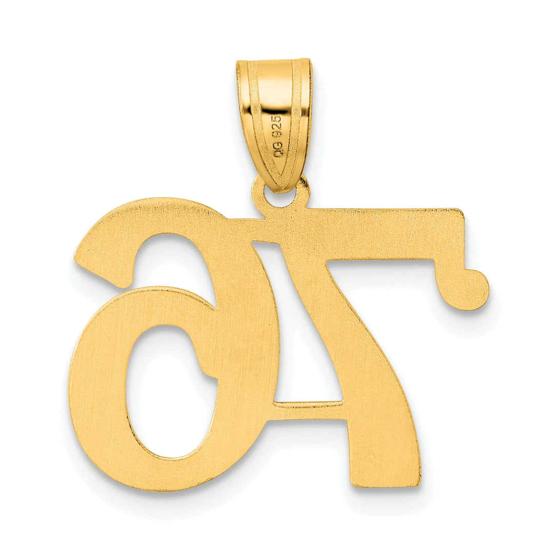 Lovely Rita's Pendants & Charms 14k Yellow Gold Polished Finish Number 76 Charm Pendant