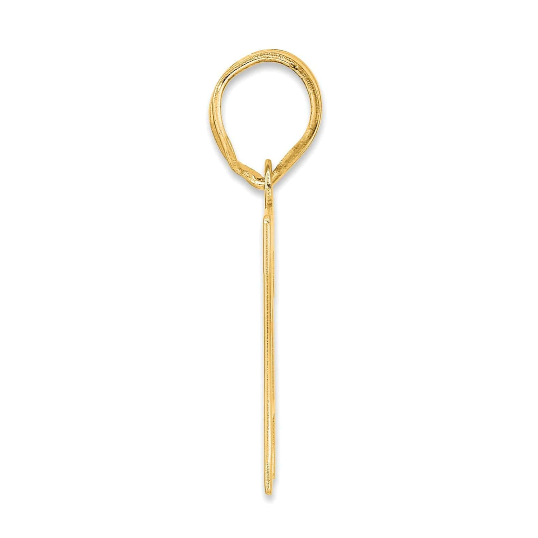 Lovely Rita's Pendants & Charms 14k Yellow Gold Polished Finish Number 77 Charm Pendant