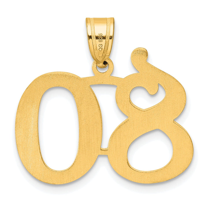 Lovely Rita's Pendants & Charms 14k Yellow Gold Polished Finish Number 80 Charm Pendant