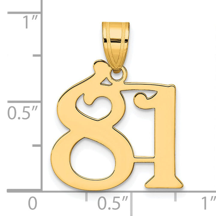 Lovely Rita's Pendants & Charms 14k Yellow Gold Polished Finish Number 81 Charm Pendant