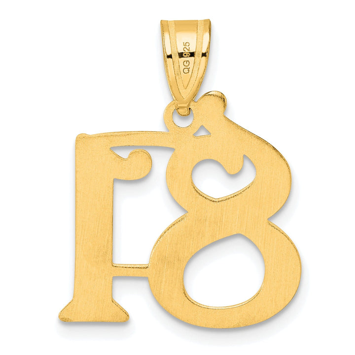 Lovely Rita's Pendants & Charms 14k Yellow Gold Polished Finish Number 81 Charm Pendant