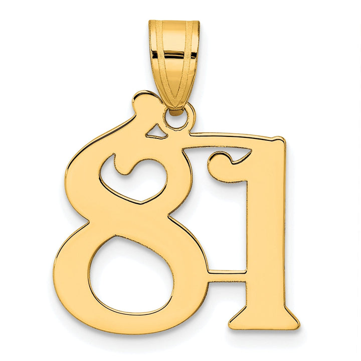 Lovely Rita's Pendants & Charms 14k Yellow Gold Polished Finish Number 81 Charm Pendant