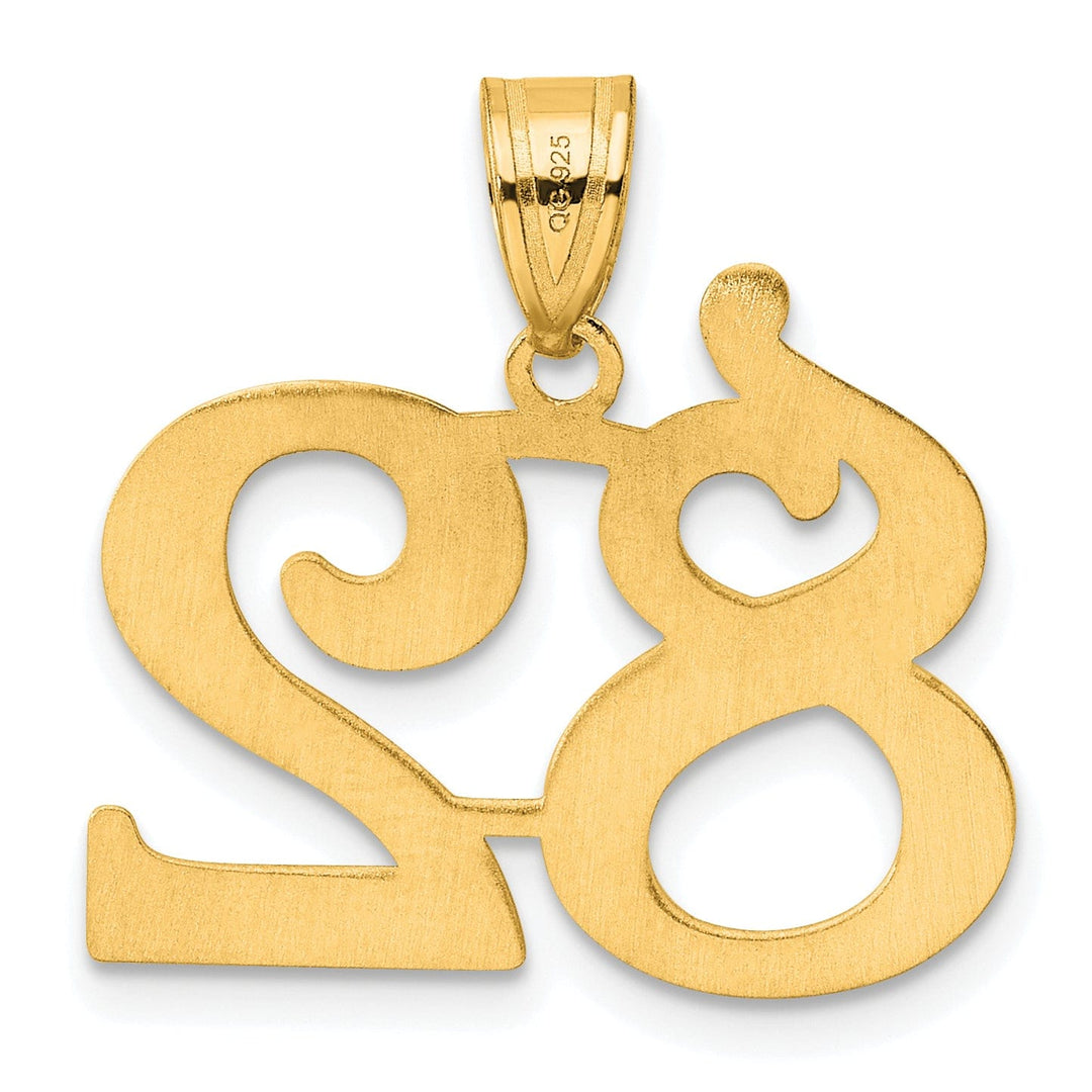 Lovely Rita's Pendants & Charms 14k Yellow Gold Polished Finish Number 82 Charm Pendant