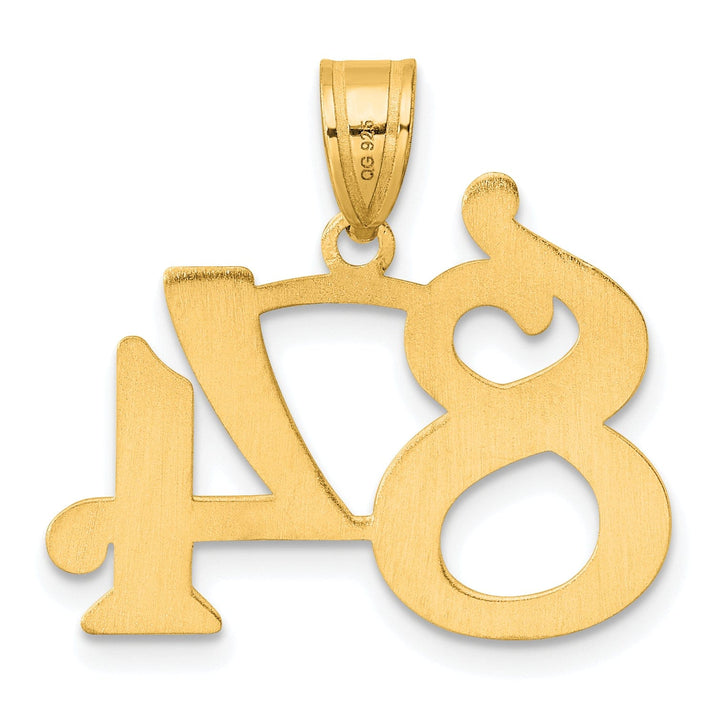Lovely Rita's Pendants & Charms 14k Yellow Gold Polished Finish Number 84 Charm Pendant