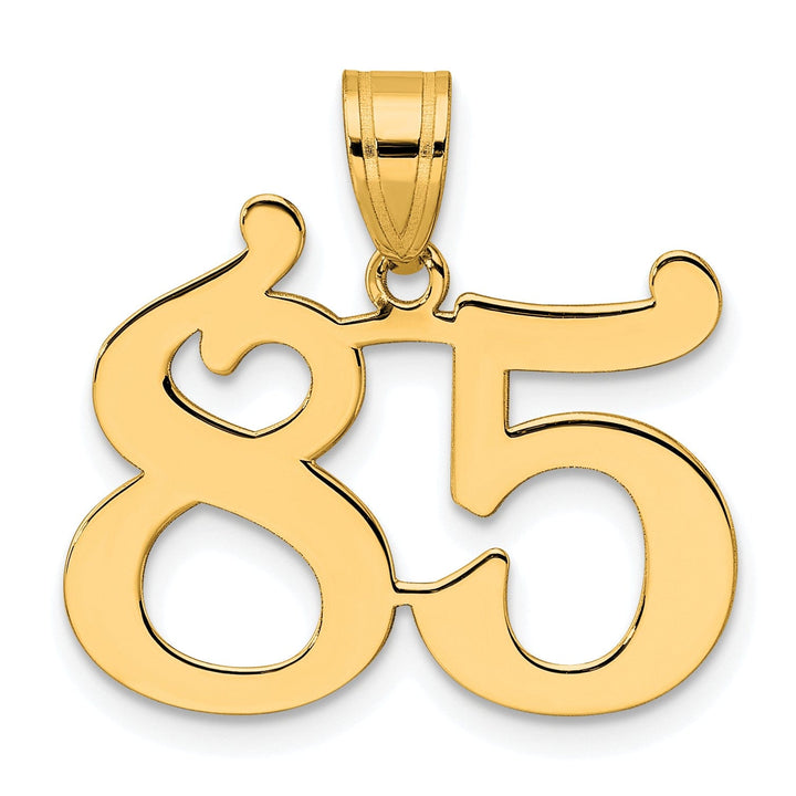 Lovely Rita's Pendants & Charms 14k Yellow Gold Polished Finish Number 85 Charm Pendant