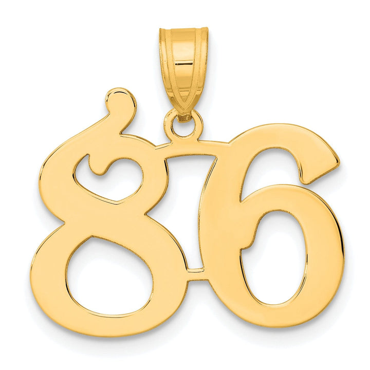 Lovely Rita's Pendants & Charms 14k Yellow Gold Polished Finish Number 86 Charm Pendant