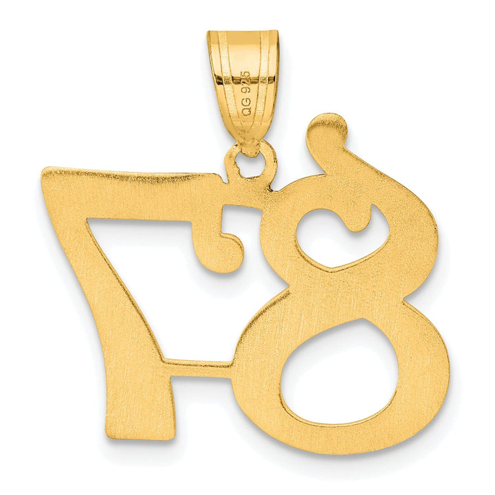 Lovely Rita's Pendants & Charms 14k Yellow Gold Polished Finish Number 87 Charm Pendant