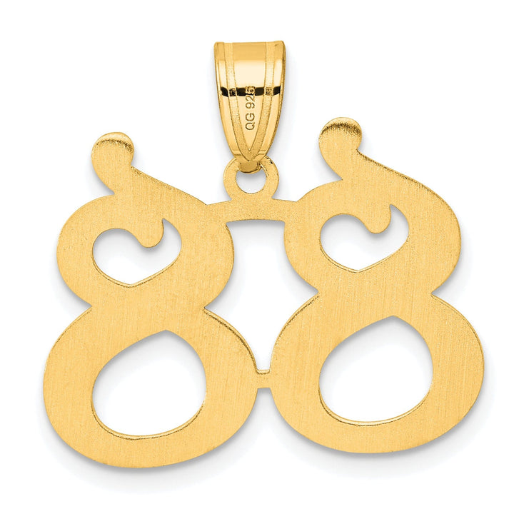 Lovely Rita's Pendants & Charms 14k Yellow Gold Polished Finish Number 88 Charm Pendant
