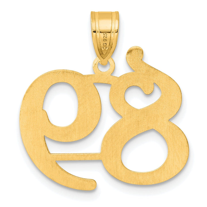 Lovely Rita's Pendants & Charms 14k Yellow Gold Polished Finish Number 89 Charm Pendant