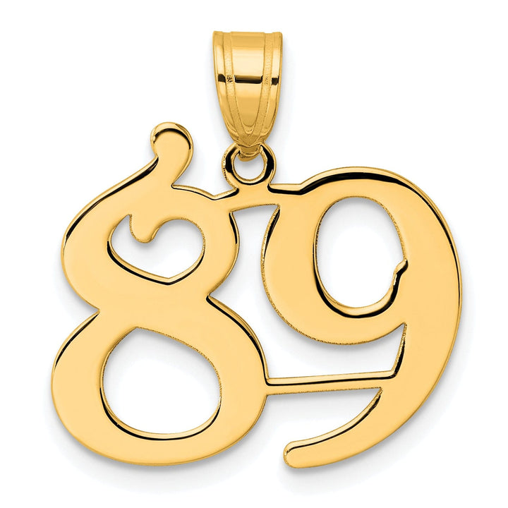 Lovely Rita's Pendants & Charms 14k Yellow Gold Polished Finish Number 89 Charm Pendant