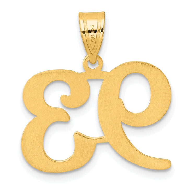 Lovely Rita's Pendants & Charms 14k Yellow Gold Polished Finish Number 93 Charm Pendant
