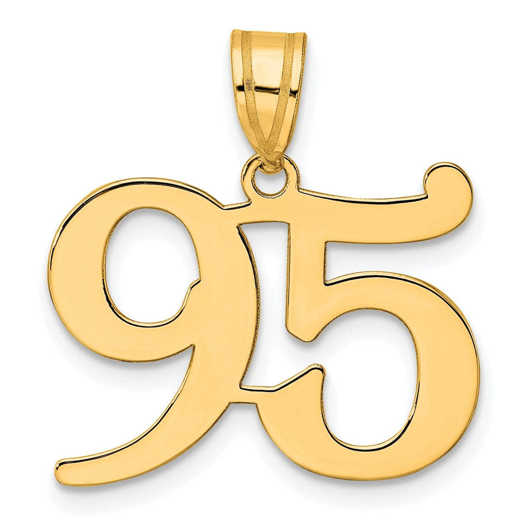 Lovely Rita's Pendants & Charms 14k Yellow Gold Polished Finish Number 95 Charm Pendant
