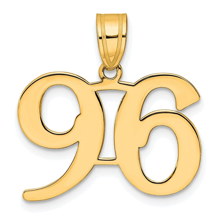 Lovely Rita's Pendants & Charms 14k Yellow Gold Polished Finish Number 96 Charm Pendant