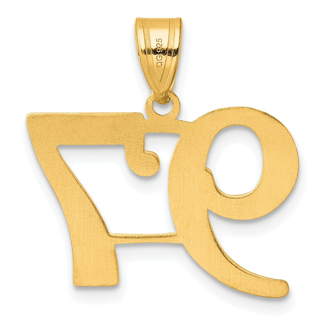 Lovely Rita's Pendants & Charms 14k Yellow Gold Polished Finish Number 97 Charm Pendant