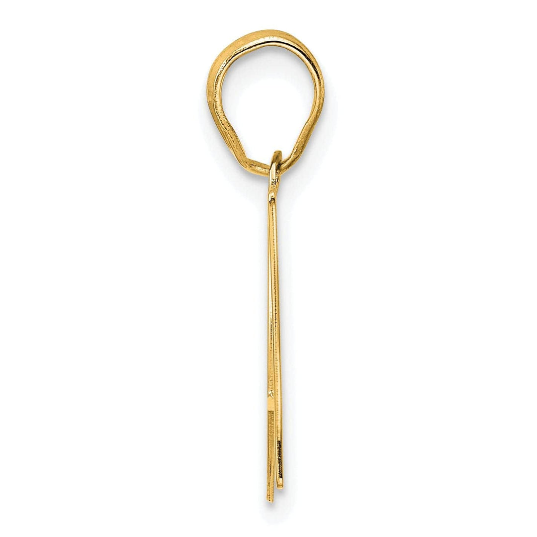 Lovely Rita's Pendants & Charms 14k Yellow Gold Polished Finish Number 97 Charm Pendant