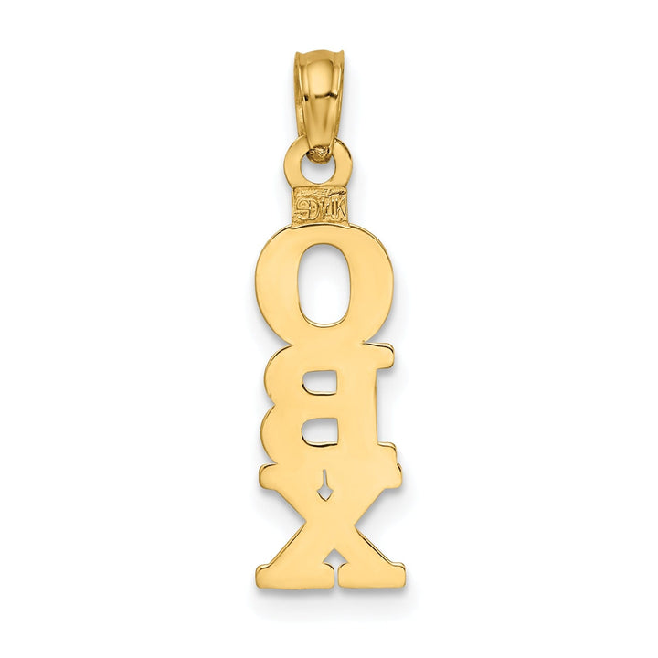 Lovely Rita's Pendants & Charms 14K Yellow Gold Polished Finish OBX (Outer Banks) Vertical Shape Design Charm Pendant