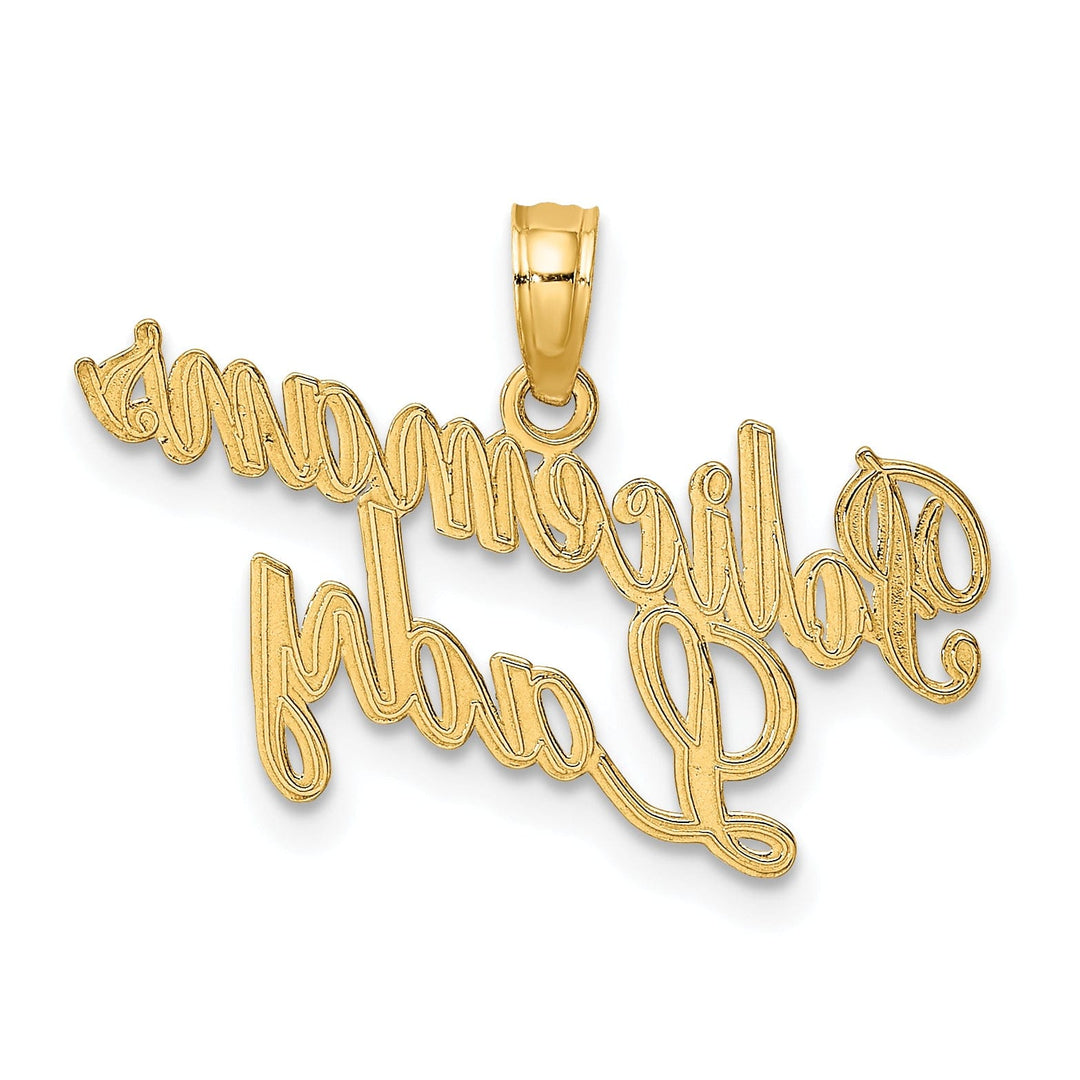 Lovely Rita's Pendants & Charms 14k Yellow Gold Polished Finish Open Back POLICEMAN'S LADY Charm Pendant