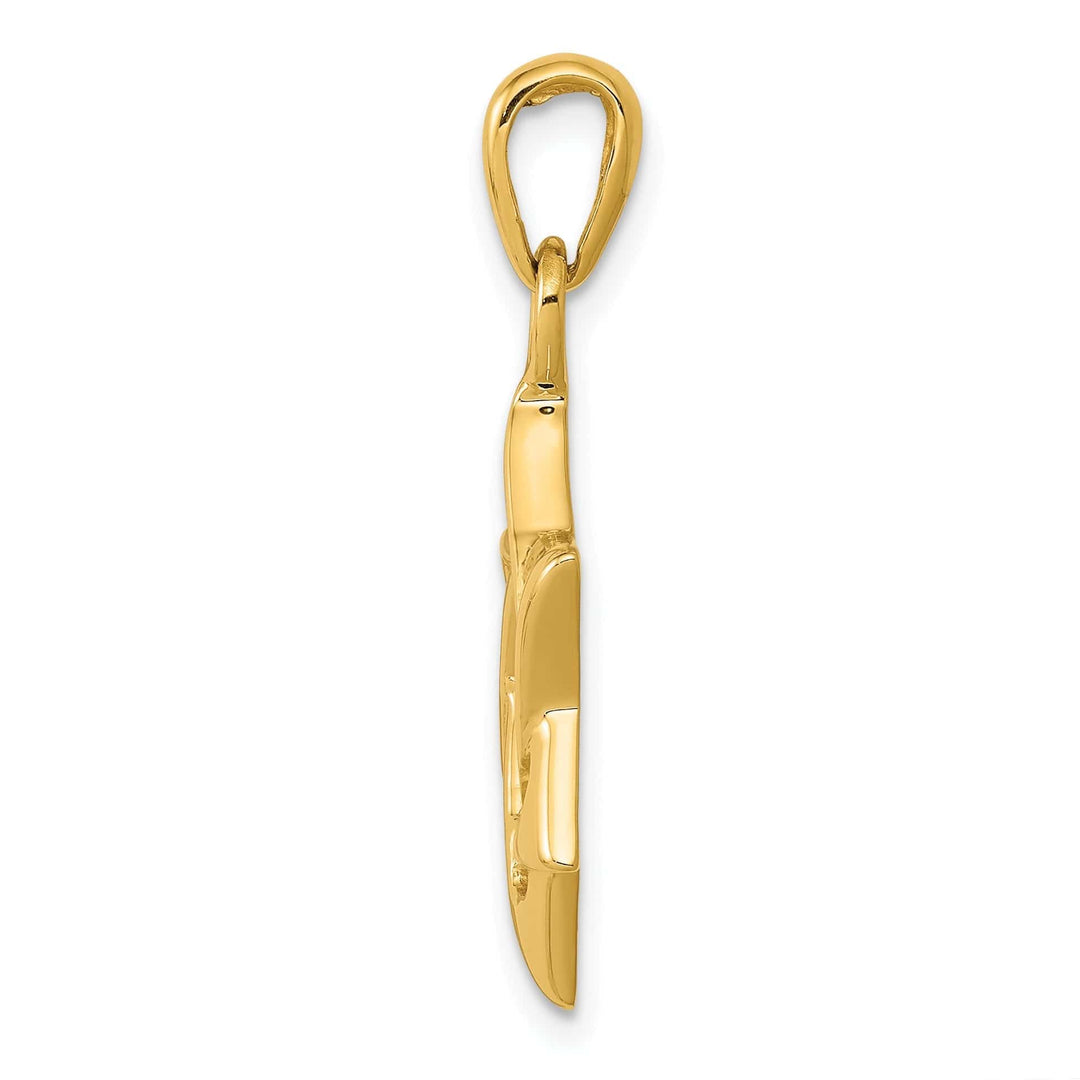 Lovely Rita's Pendants & Charms 14K Yellow Gold Polished Finish Open Back Star of David Charm Pendant