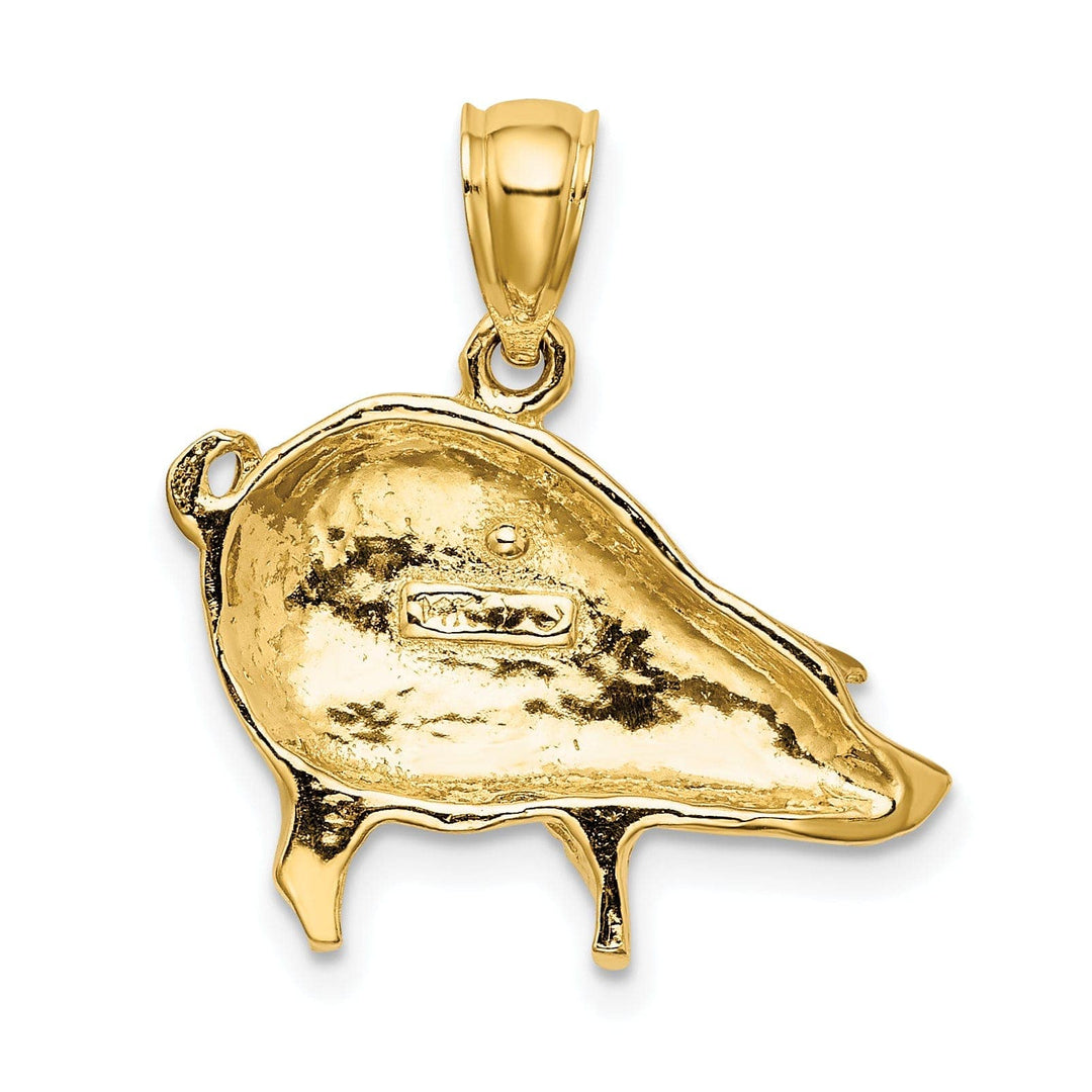 Lovely Rita's Pendants & Charms 14K Yellow Gold Polished Finish Pig Charm Pendant