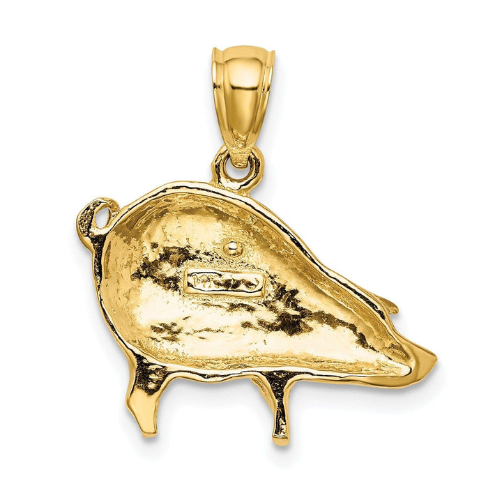 Lovely Rita's Pendants & Charms 14K Yellow Gold Polished Finish Pig Charm Pendant