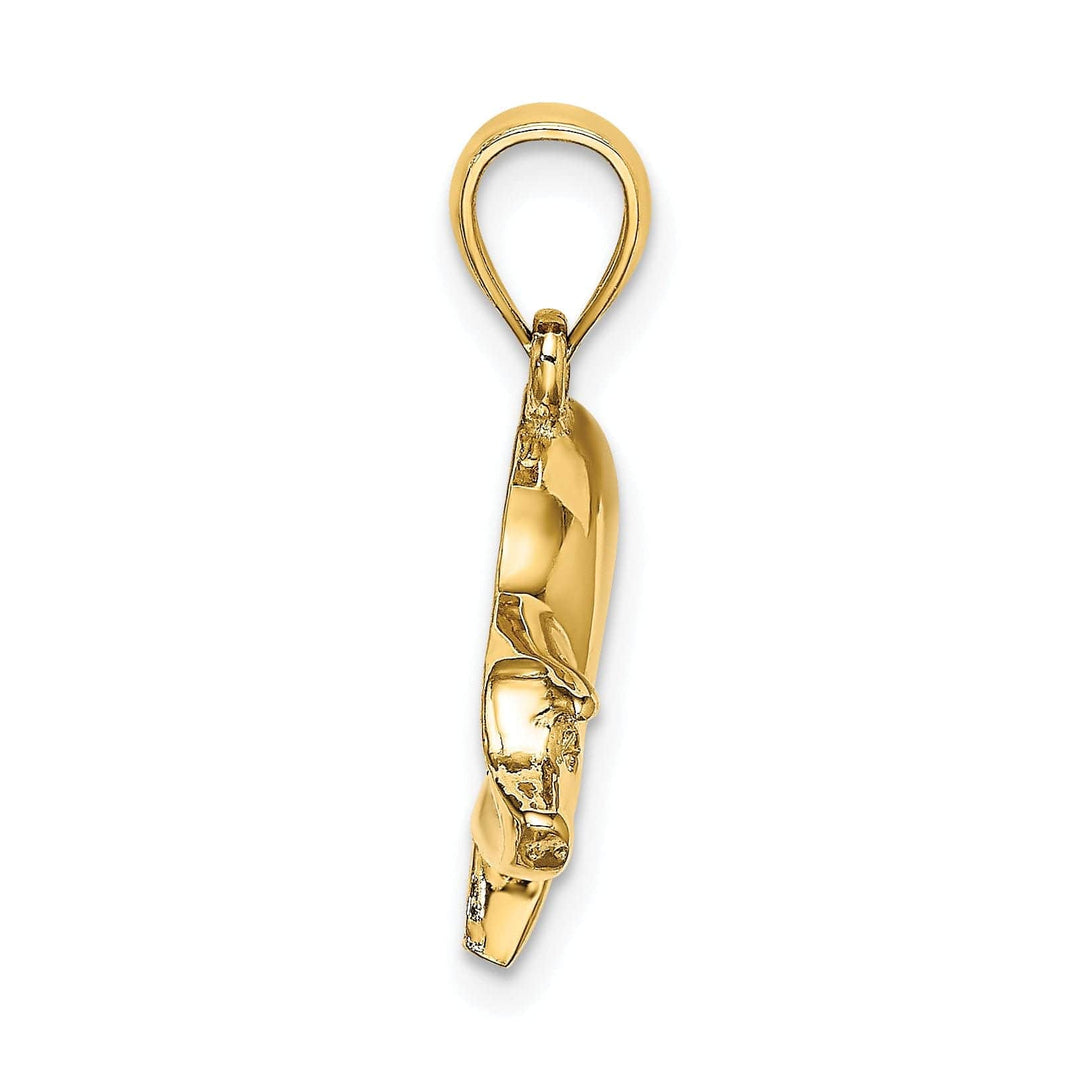 Lovely Rita's Pendants & Charms 14K Yellow Gold Polished Finish Pig Charm Pendant
