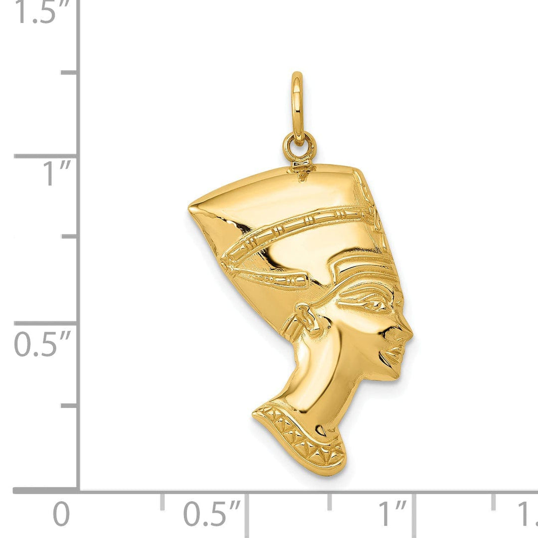 Lovely Rita's Pendants & Charms 14k Yellow Gold Polished Finish Queen Nefertiti Charm Pendant