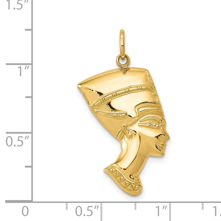 Lovely Rita's Pendants & Charms 14k Yellow Gold Polished Finish Queen Nefertiti Charm Pendant