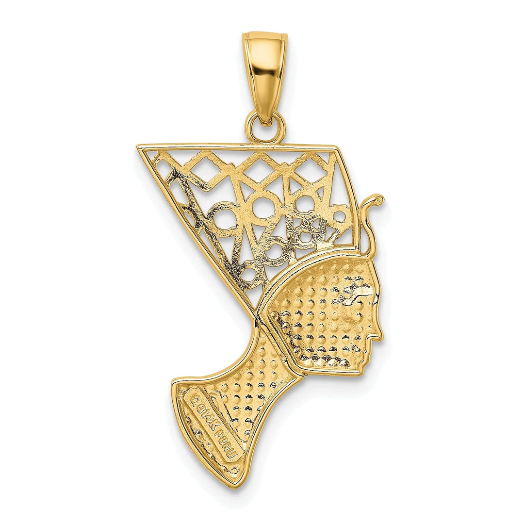 Lovely Rita's Pendants & Charms 14k Yellow Gold Polished Finish Queen Nefertiti Solid Charm Pendant