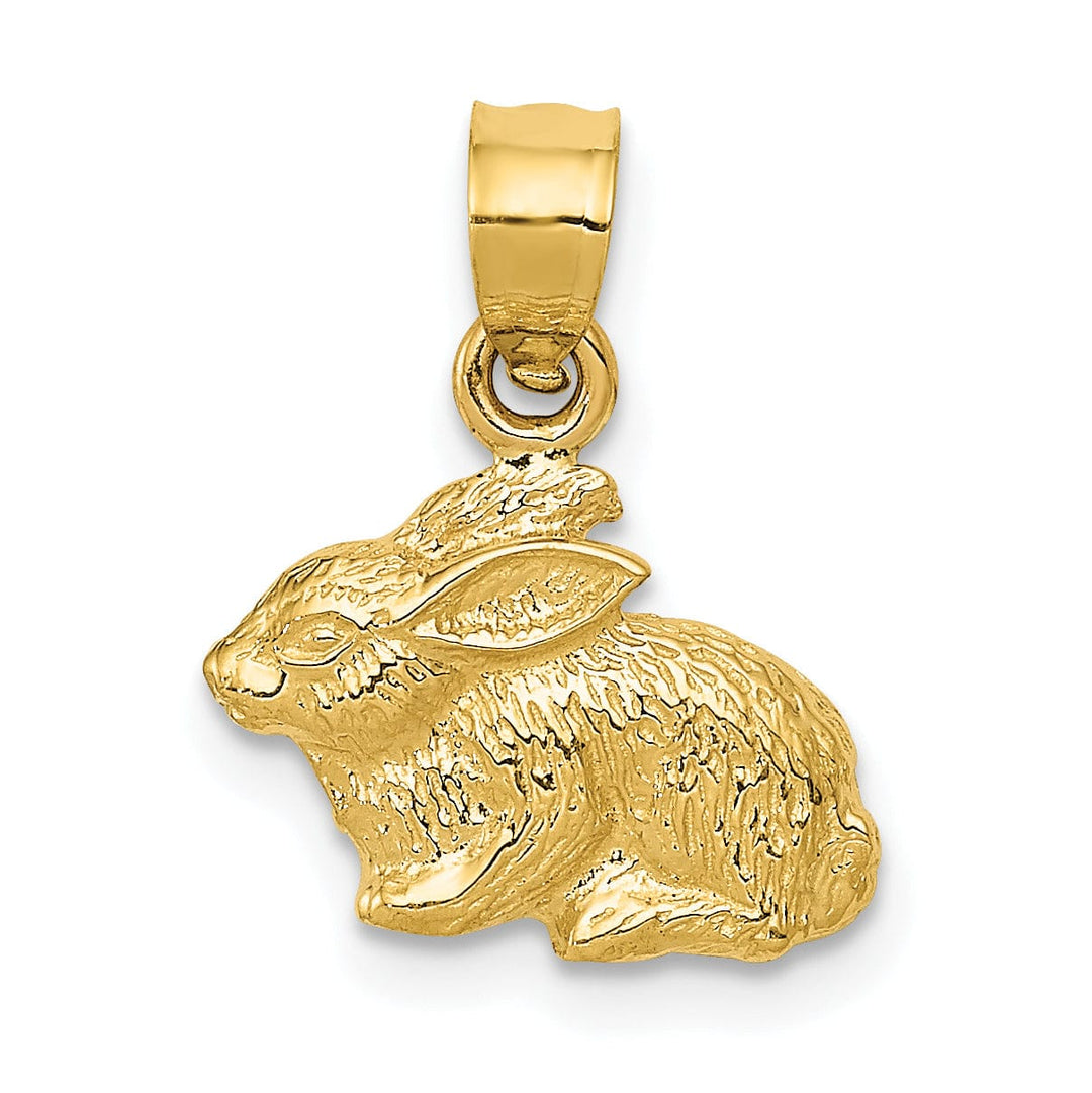 Lovely Rita's Pendants & Charms 14k Yellow Gold Polished Finish Rabbit Pendant